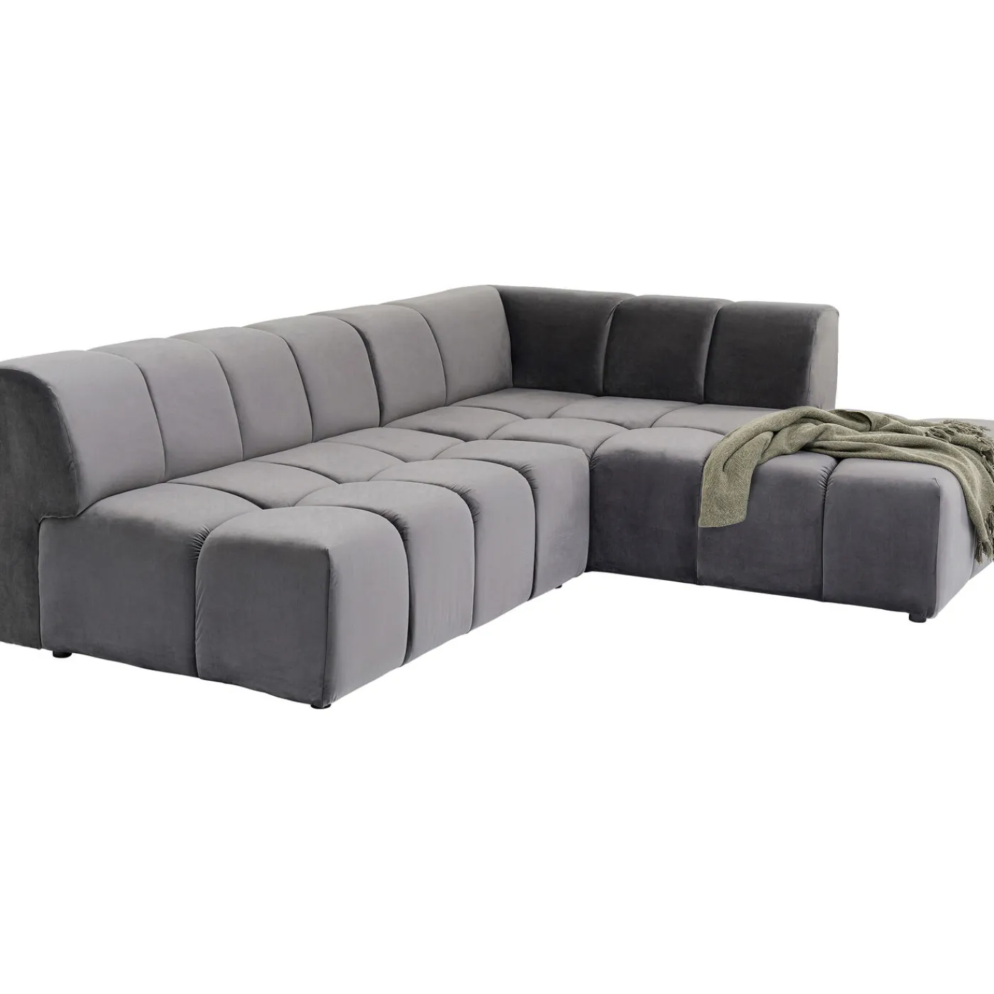 KARE Design Canapés D Angle Belami Velvet Gris Droit