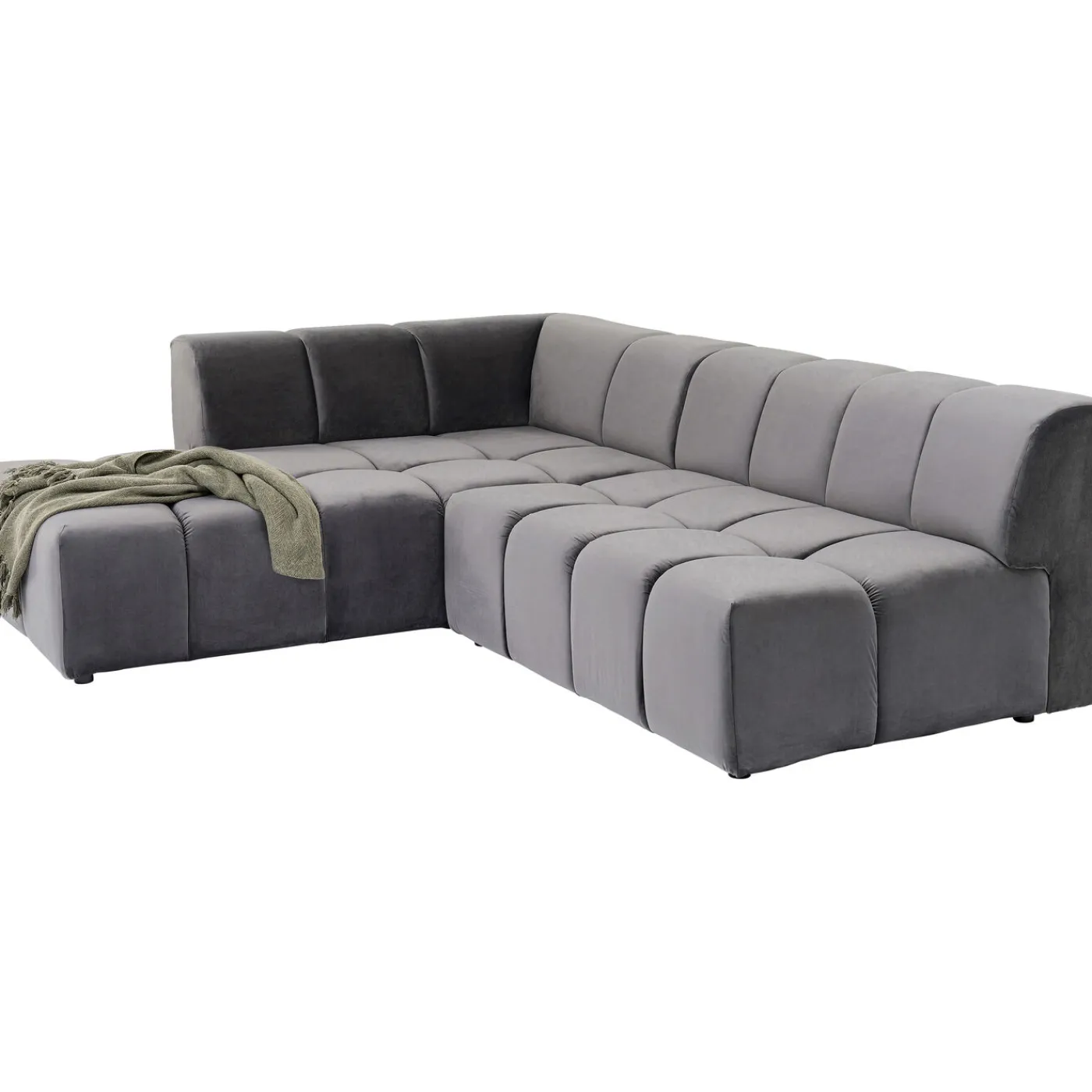 KARE Design Canapés D Angle Belami Velvet Gris Gauche