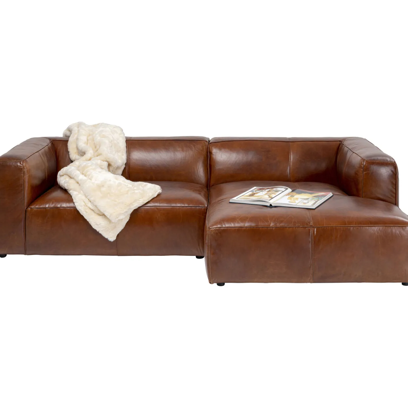 KARE Design Canapés D Angle Cubetto Cuir Marron