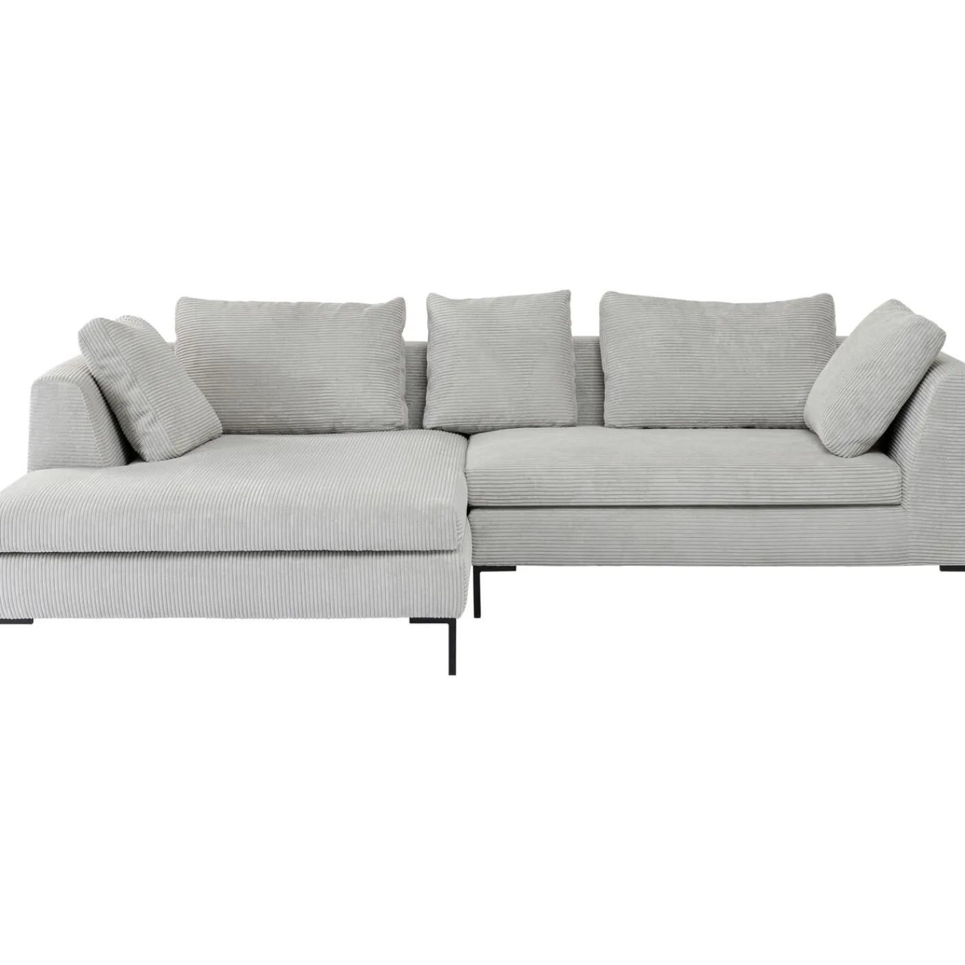 KARE Design Canapés D Angle Gianni Cord Gris Gauche