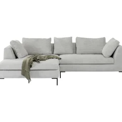 KARE Design Canapés D Angle Gianni Cord Gris Gauche