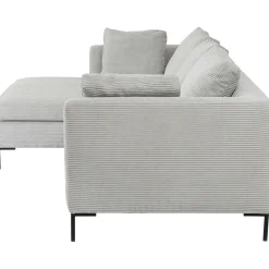 KARE Design Canapés D Angle Gianni Cord Gris Gauche