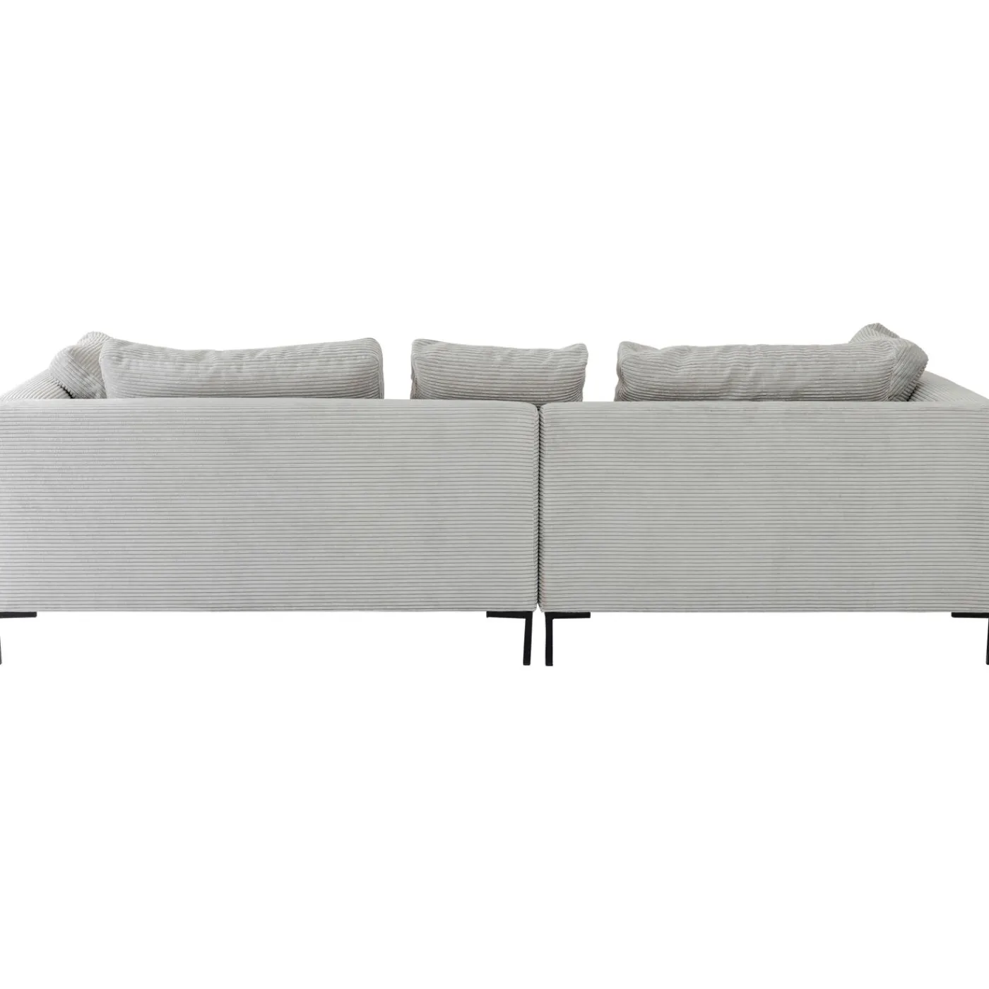 KARE Design Canapés D Angle Gianni Cord Gris Gauche