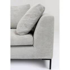 KARE Design Canapés D Angle Gianni Cord Gris Gauche