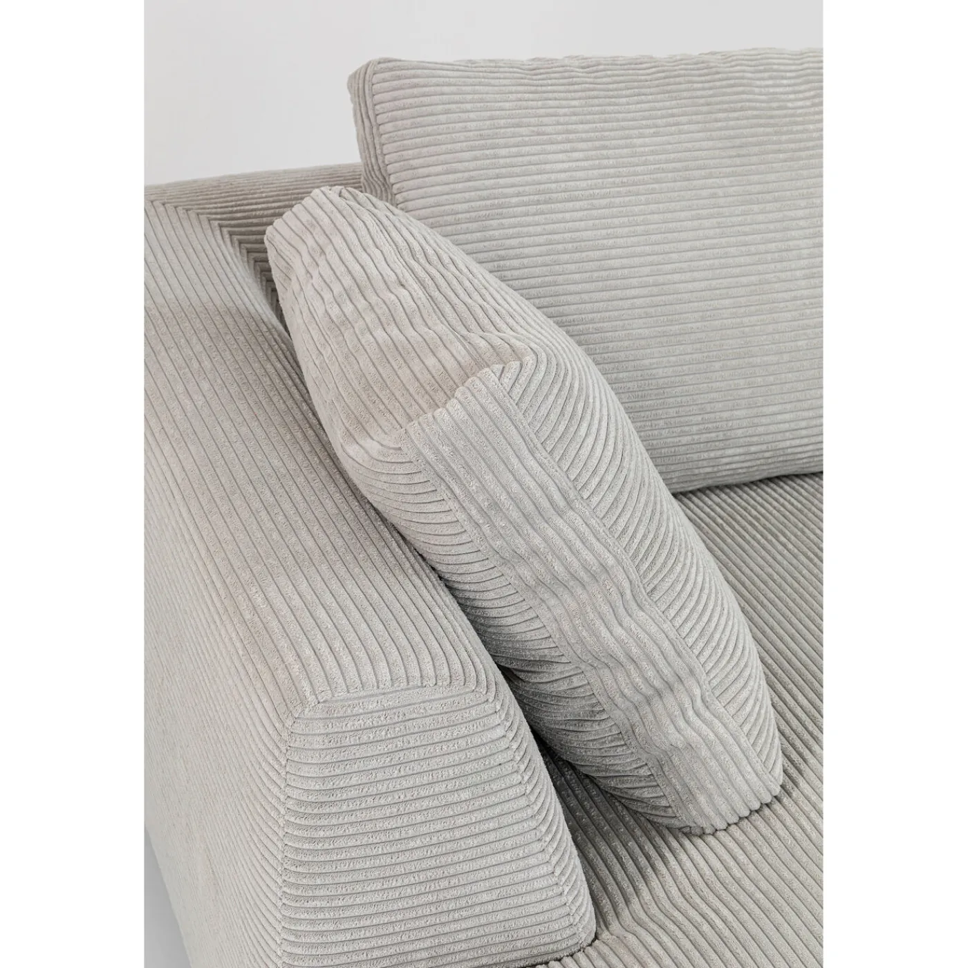 KARE Design Canapés D Angle Gianni Cord Gris Gauche