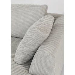 KARE Design Canapés D Angle Gianni Cord Gris Droite