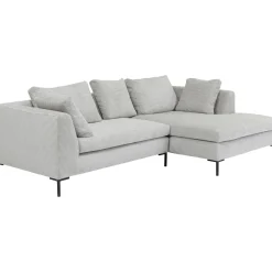 KARE Design Canapés D Angle Gianni Cord Gris Droite