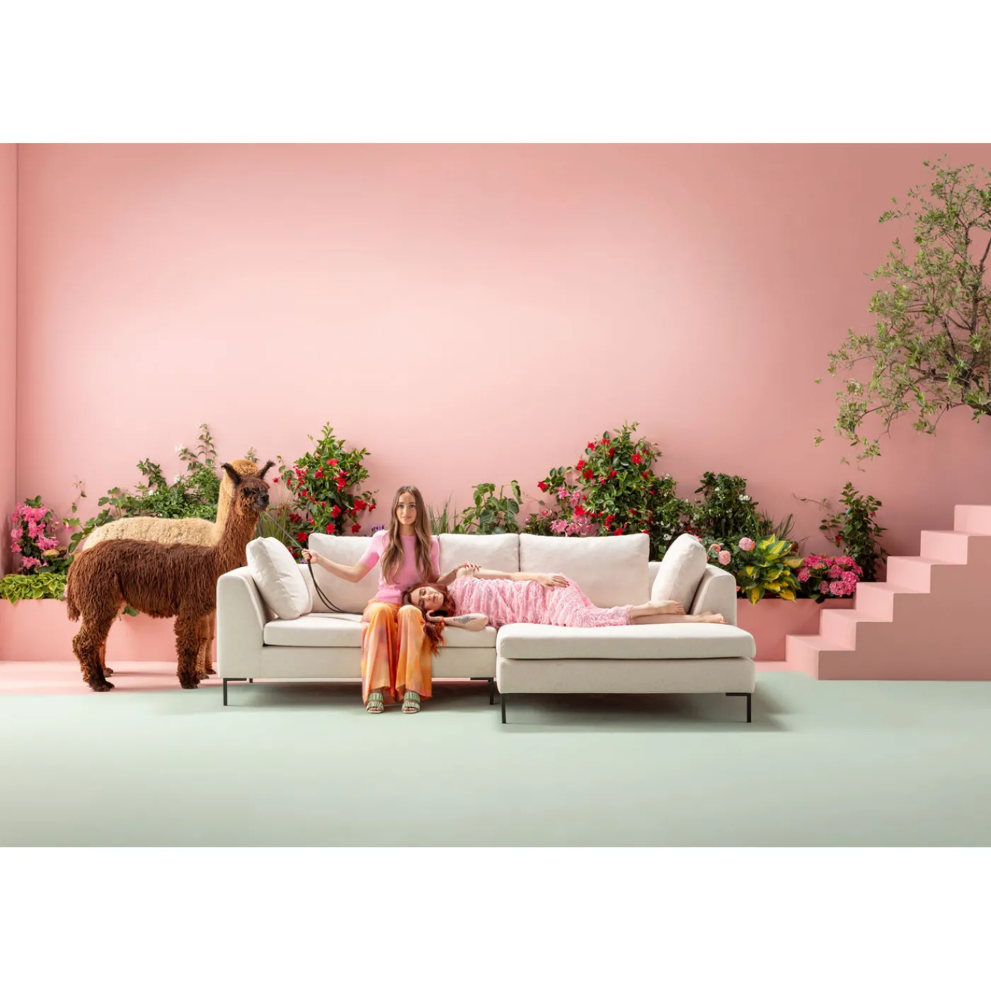 KARE Design Canapés D Angle Gianni Creme Droite