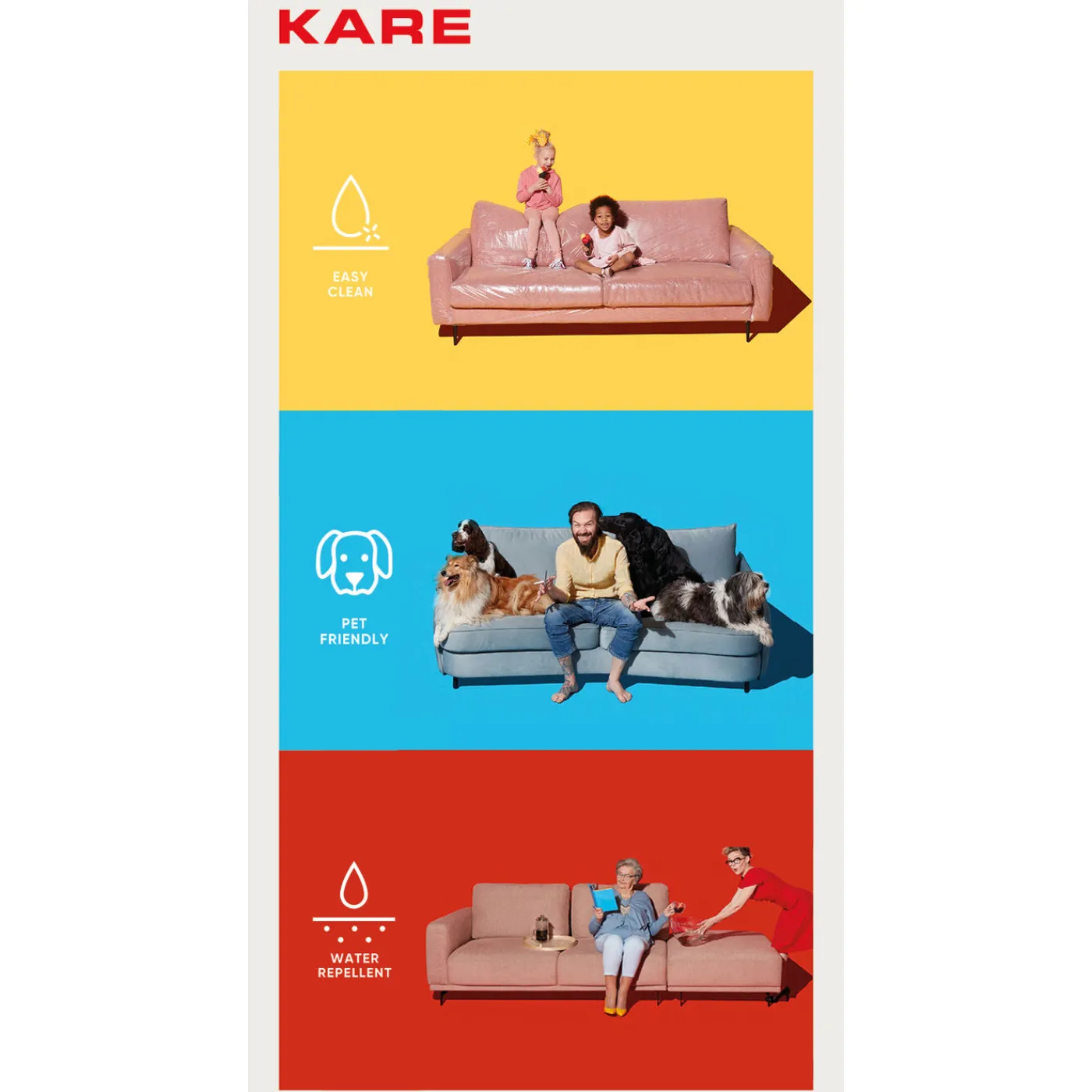 KARE Design Canapés D Angle Gianni Creme Gauche