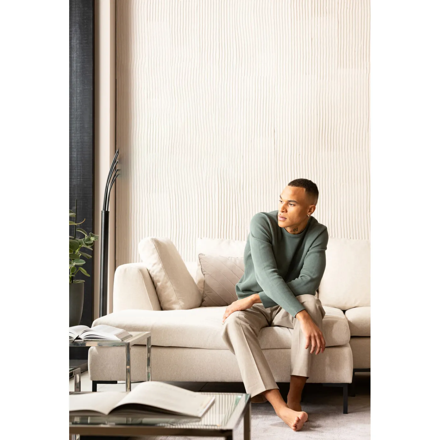 KARE Design Canapés D Angle Gianni Creme Gauche