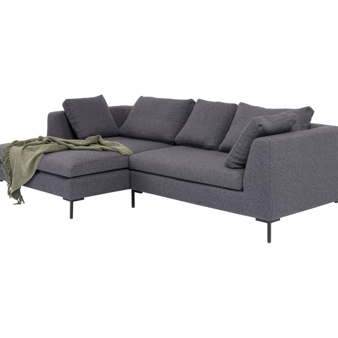 KARE Design Canapés D Angle Gianni Dolce Gris Fonce Gauche