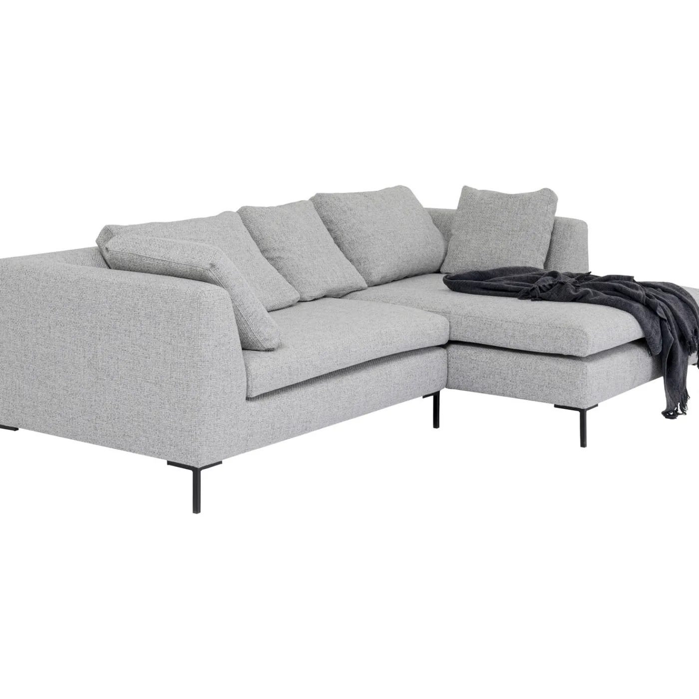 KARE Design Canapés D Angle Gianni Dolce Gris Clair Droite