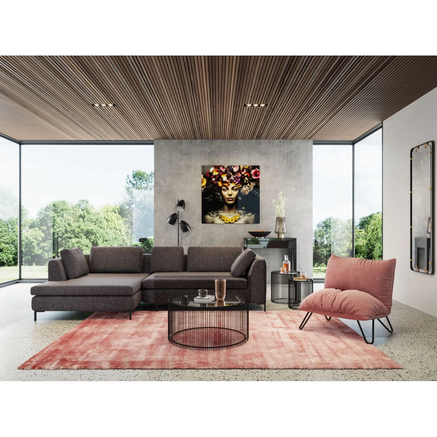 KARE Design Canapés D Angle Gianni Dolce Gris Fonce Gauche