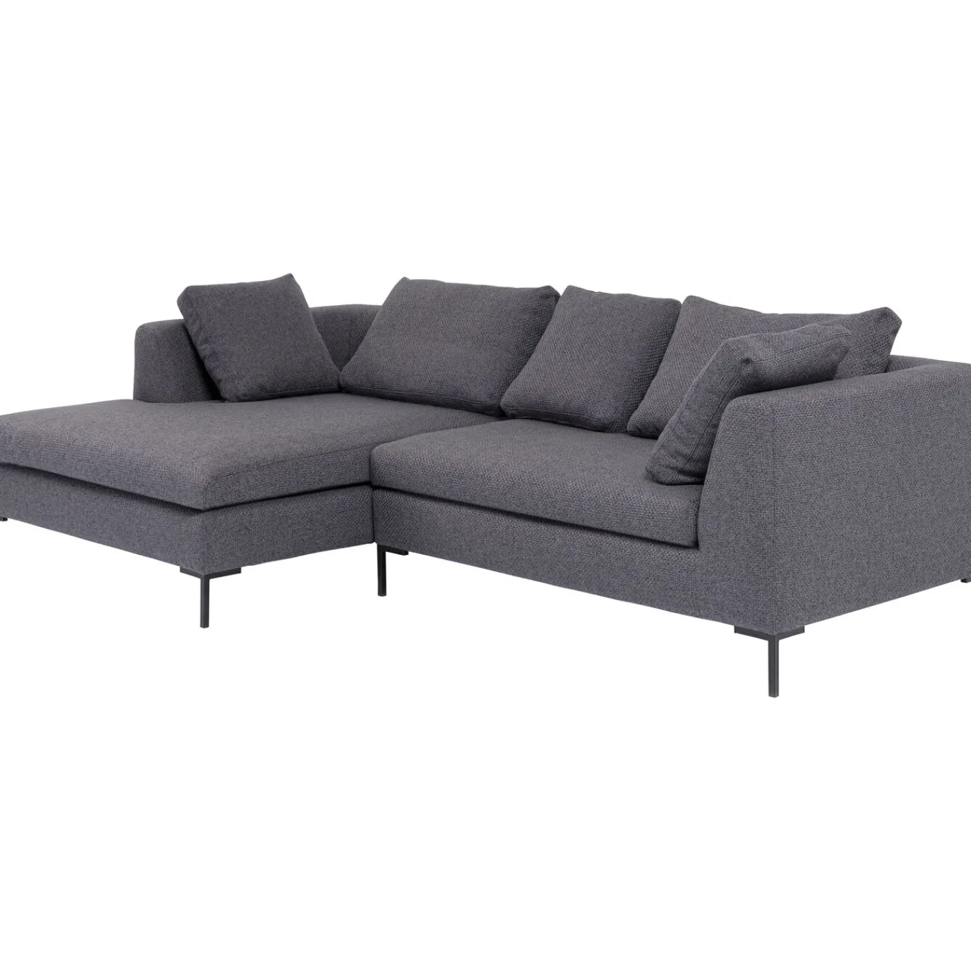 KARE Design Canapés D Angle Gianni Dolce Gris Fonce Gauche