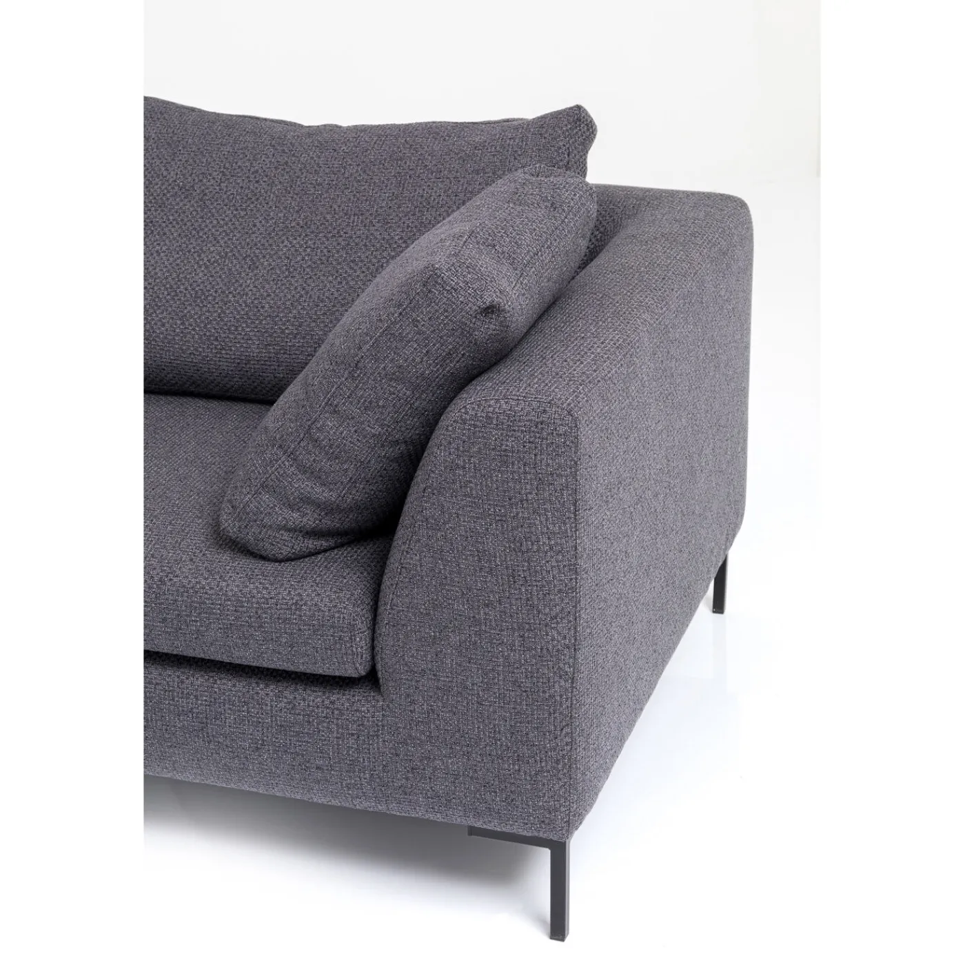 KARE Design Canapés D Angle Gianni Dolce Gris Fonce Gauche