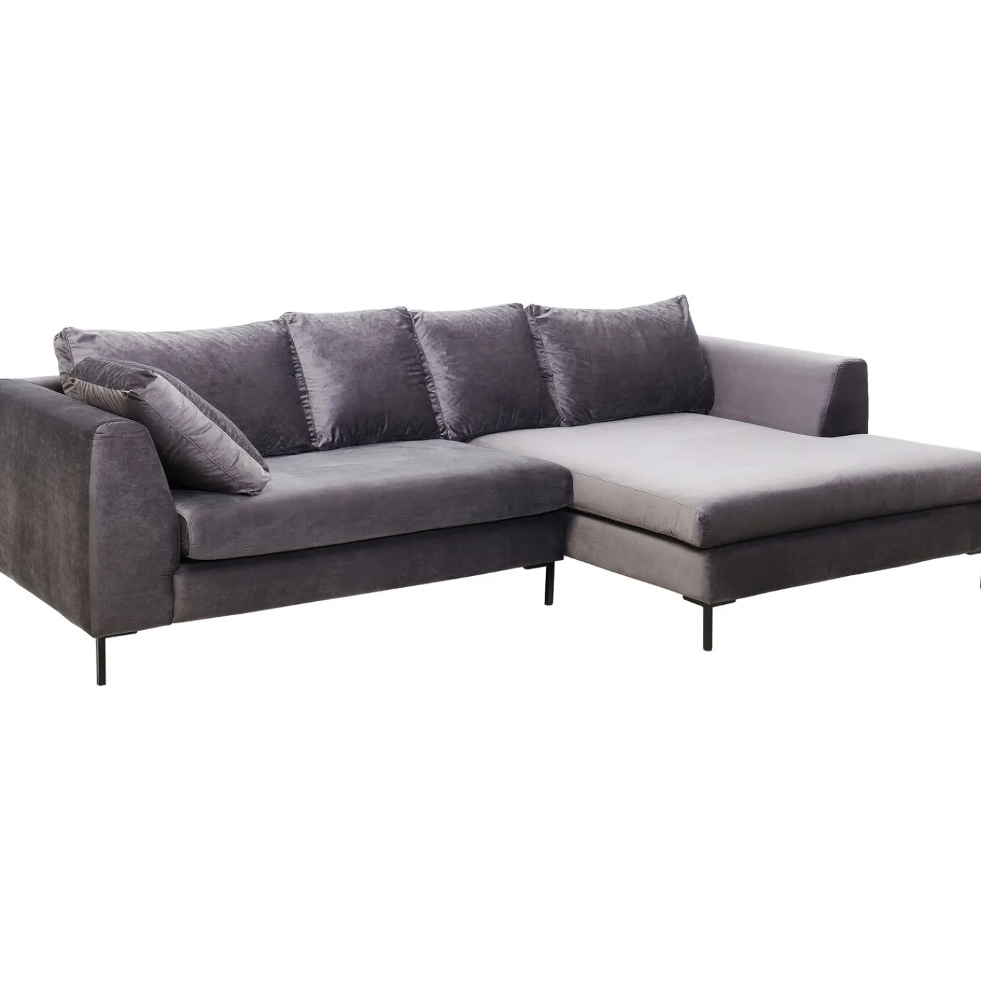 KARE Design Canapés D Angle Gianni Droite Gris-Noir