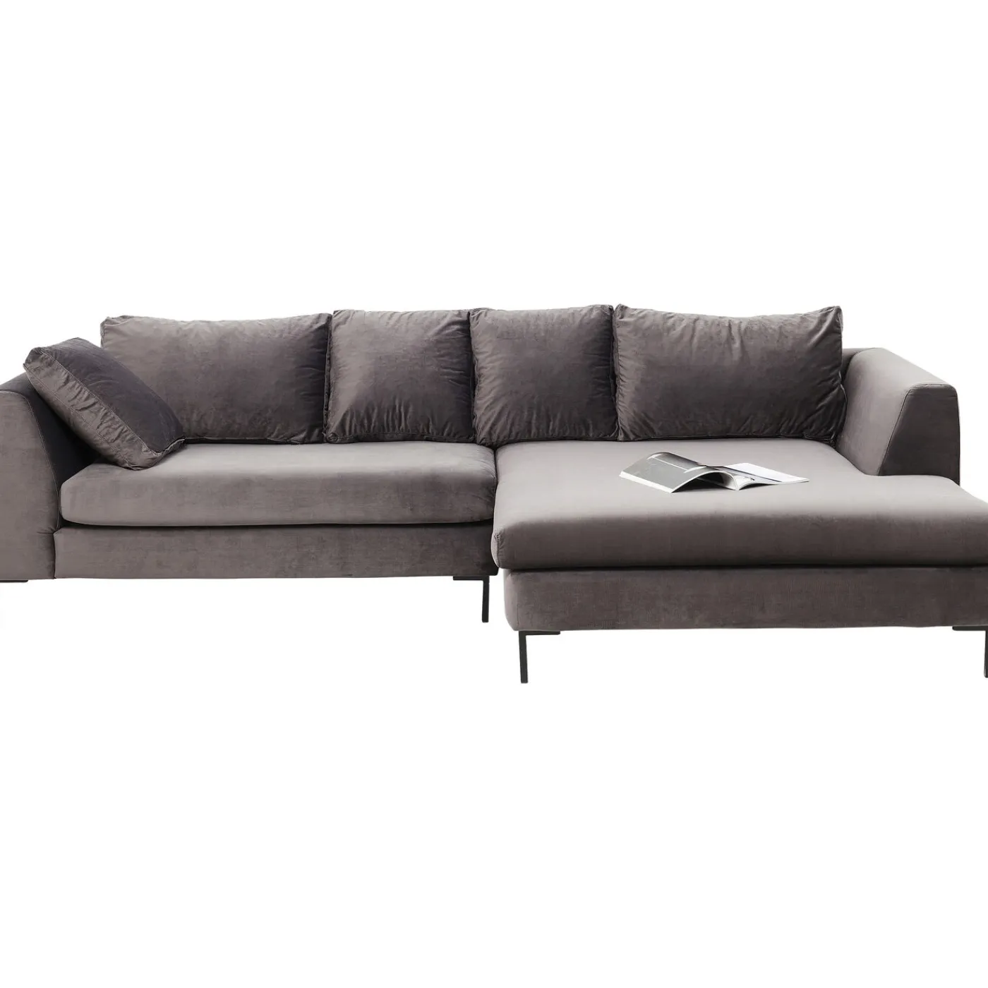 KARE Design Canapés D Angle Gianni Droite Gris-Noir