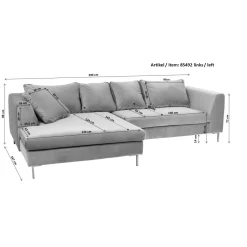 KARE Design Canapés D Angle Gianni Gris Droite