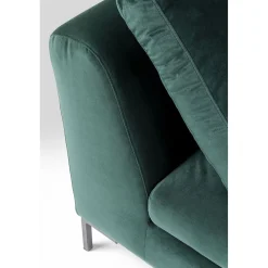 KARE Design Canapés D Angle Gianni Pm Velours Vert Fonce Droite