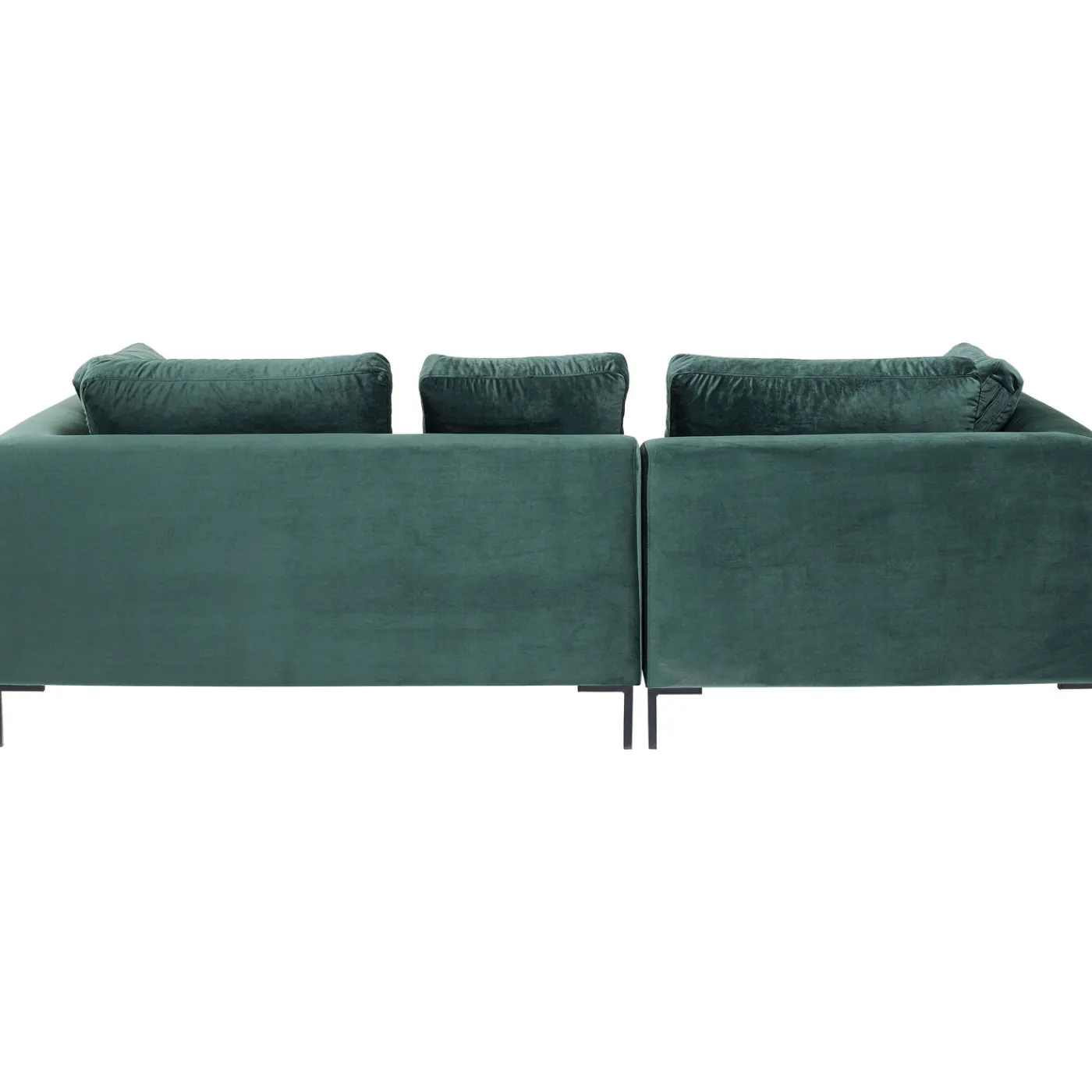 KARE Design Canapés D Angle Gianni Pm Velours Vert Fonce Gauche