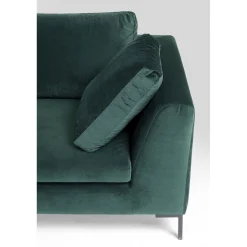 KARE Design Canapés D Angle Gianni Pm Velours Vert Fonce Gauche