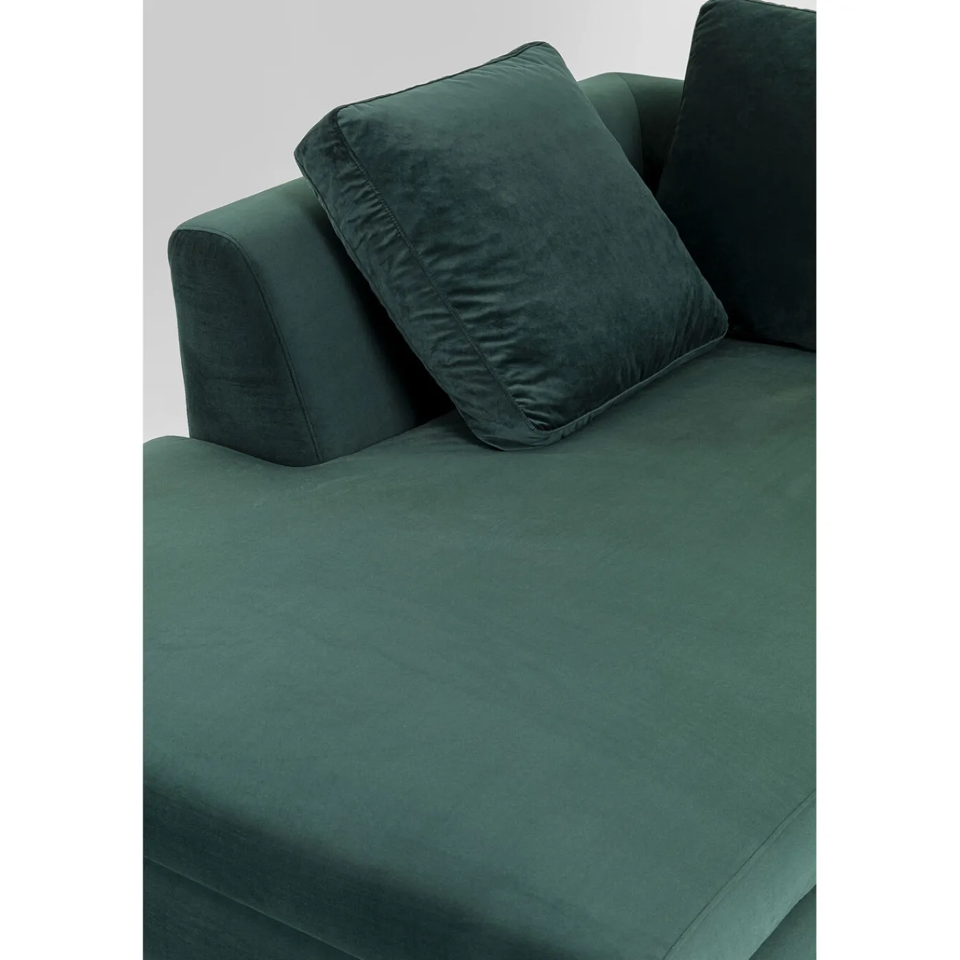 KARE Design Canapés D Angle Gianni Pm Velours Vert Fonce Gauche