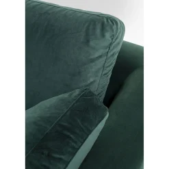 KARE Design Canapés D Angle Gianni Pm Velours Vert Fonce Gauche