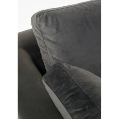 KARE Design Canapés D Angle Gianni Pm Velours Gris Droite