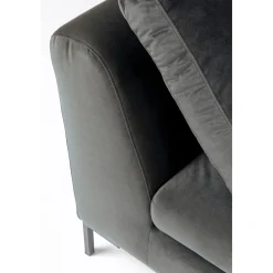 KARE Design Canapés D Angle Gianni Pm Velours Gris Droite