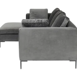 KARE Design Canapés D Angle Gianni Pm Velours Gris Gauche