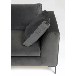 KARE Design Canapés D Angle Gianni Pm Velours Gris Gauche