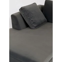 KARE Design Canapés D Angle Gianni Pm Velours Gris Gauche
