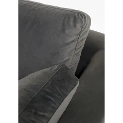 KARE Design Canapés D Angle Gianni Pm Velours Gris Gauche