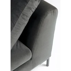 KARE Design Canapés D Angle Gianni Pm Velours Gris Gauche