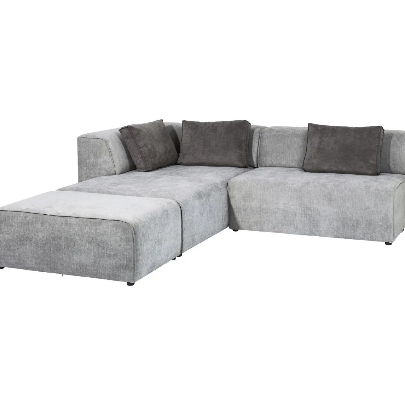 KARE Design Canapés D Angle Infinity Ottomane Gris Gauche