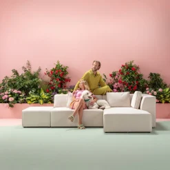 KARE Design Canapés D Angle Infinity Ottomane Creme Gauche