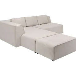 KARE Design Canapés D Angle Infinity Ottomane Creme Gauche