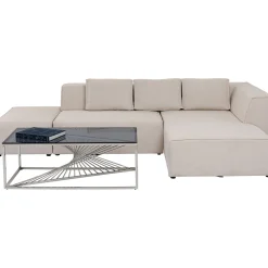 KARE Design Canapés D Angle Infinity Ottomane Creme Droite