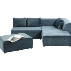 KARE Design Canapés D Angle Infinity Velours Ocean Droite