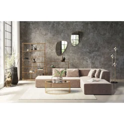 KARE Design Canapés D Angle Infinity Velvet Taupe Droite