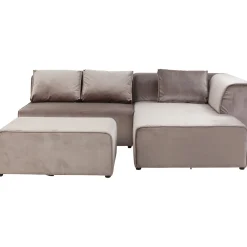 KARE Design Canapés D Angle Infinity Velvet Taupe Droite