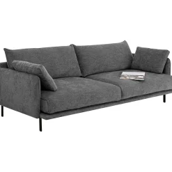 KARE Design Canapés Edna 3-Places Gris 245Cm