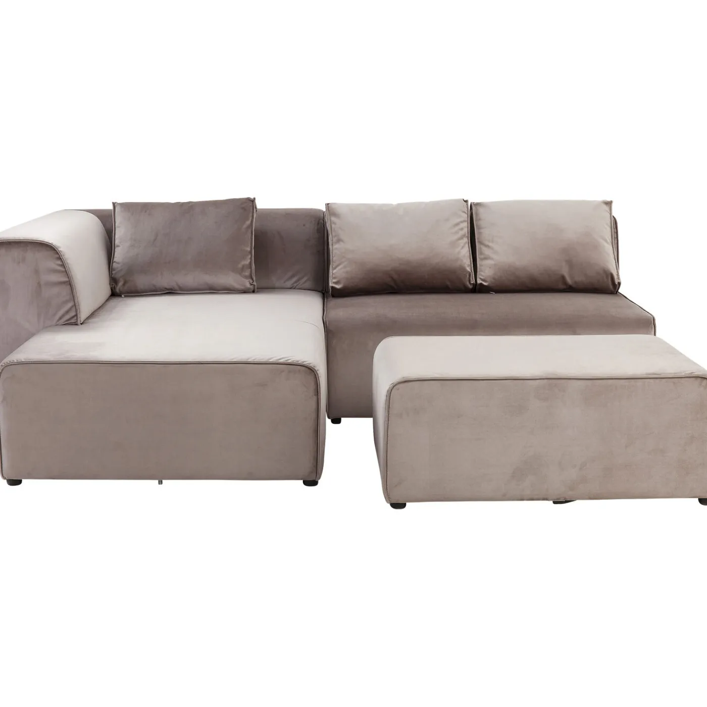 KARE Design Canapés Infinity Velours Taupe Gauche