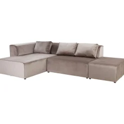 KARE Design Canapés Infinity Velours Taupe Gauche
