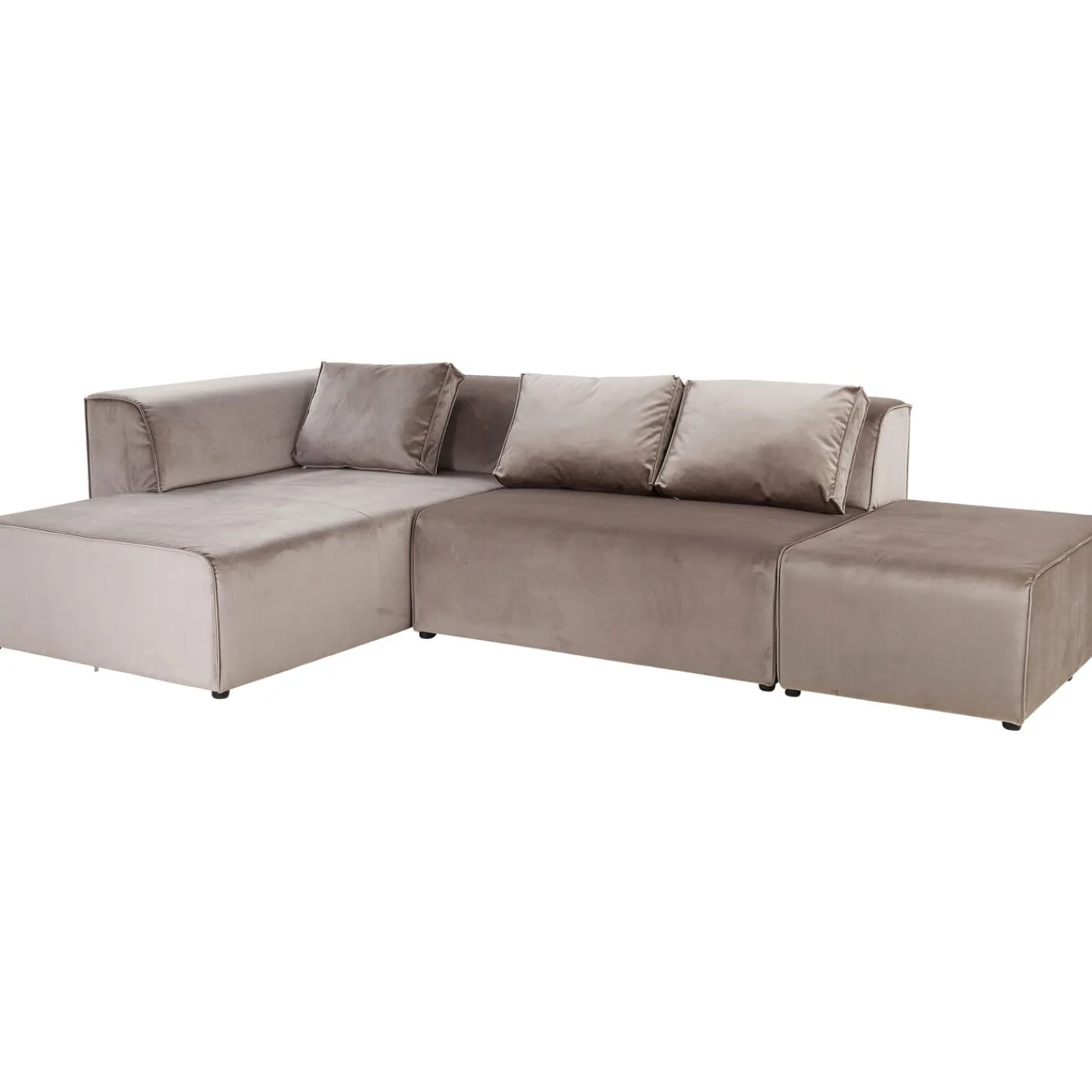 KARE Design Canapés Infinity Velours Taupe Gauche