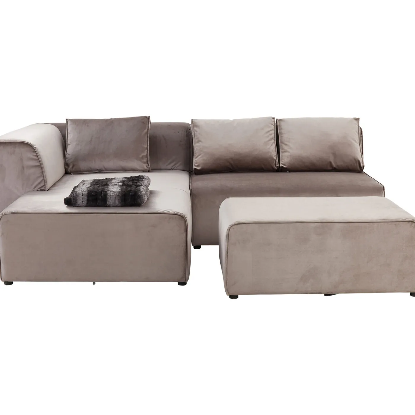 KARE Design Canapés Infinity Velours Taupe Gauche