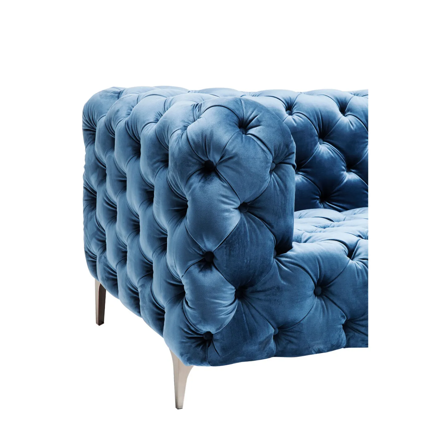 KARE Design Canapés Look 2-Places Velours Bleu