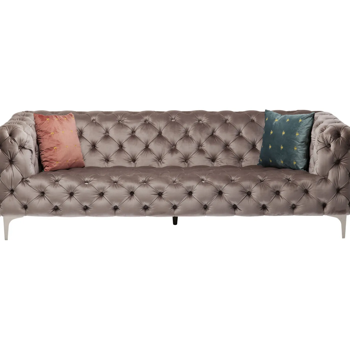 KARE Design Canapés Look 3-Places Velours Gris