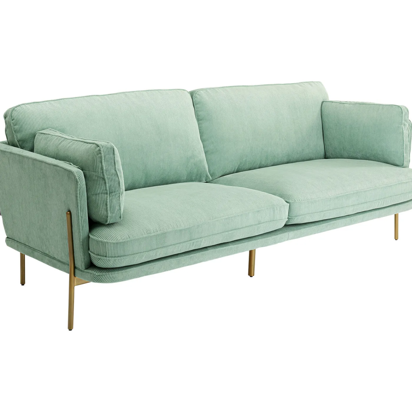 KARE Design Canapés Shirly 3-Places Vert Menthe 221Cm