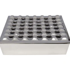 KARE Design Cendrier Soho Carre Argente 25X25Cm